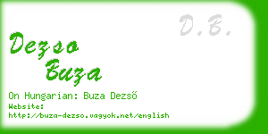 dezso buza business card