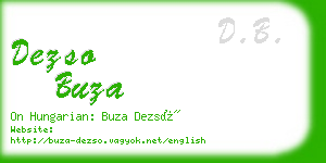dezso buza business card